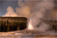 Yellowstone - Old Faithful and Smoke